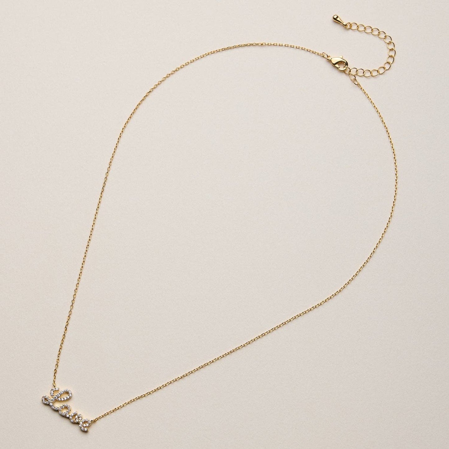 Gold Dipped Love Pendant Necklace