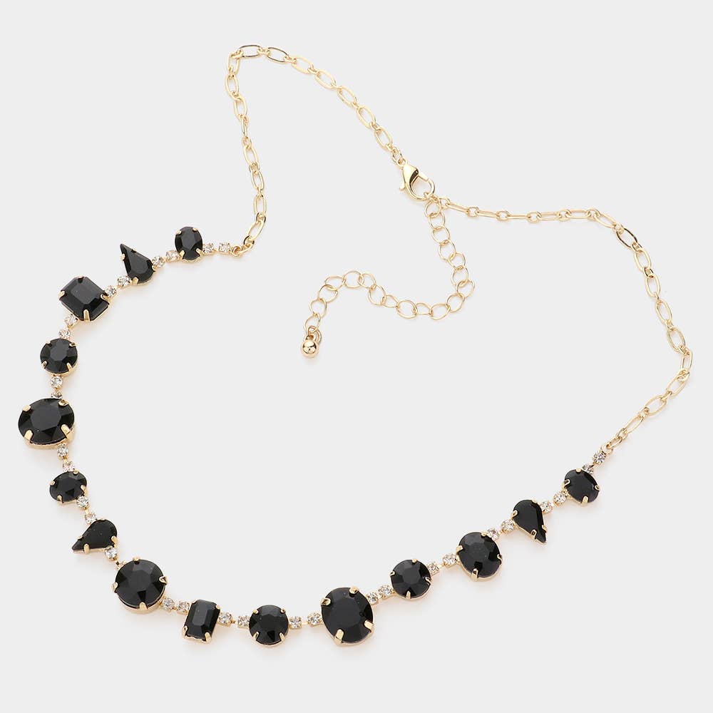 Geometric Stone Collar Necklace