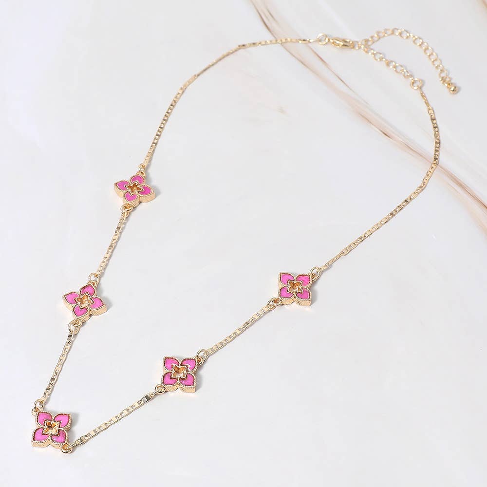 Clover Station Necklace
