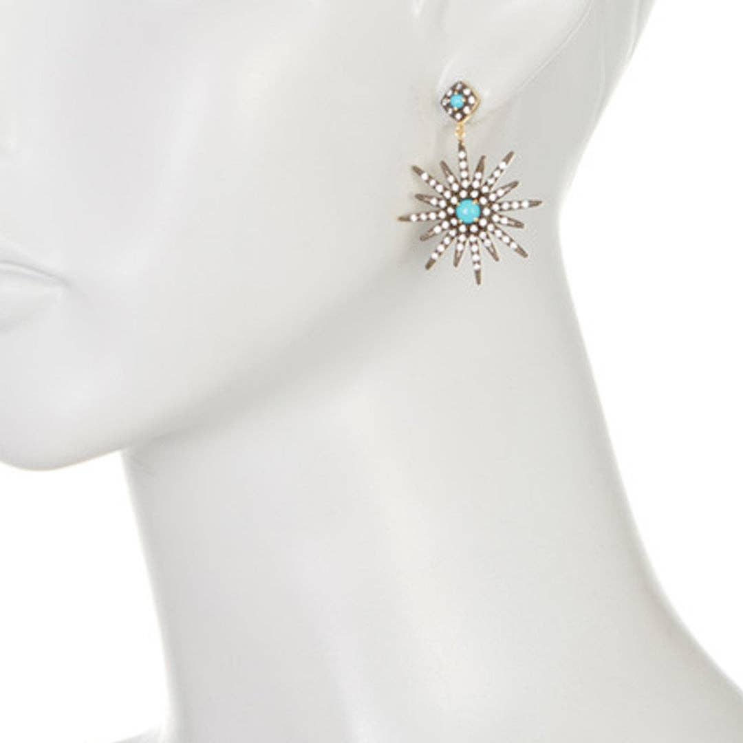 Starburst Drop Earrings silver