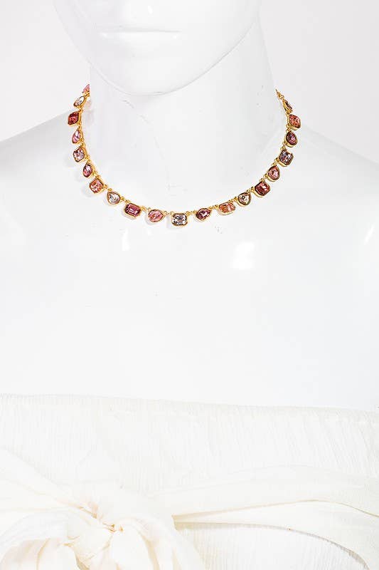 Assorted Rhinestone Necklace J2307