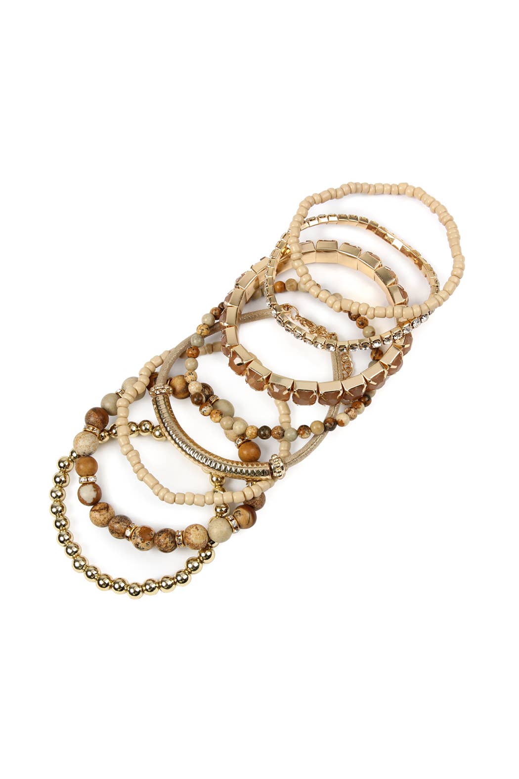 Regular Size Stack-able Beads Bracelet Set