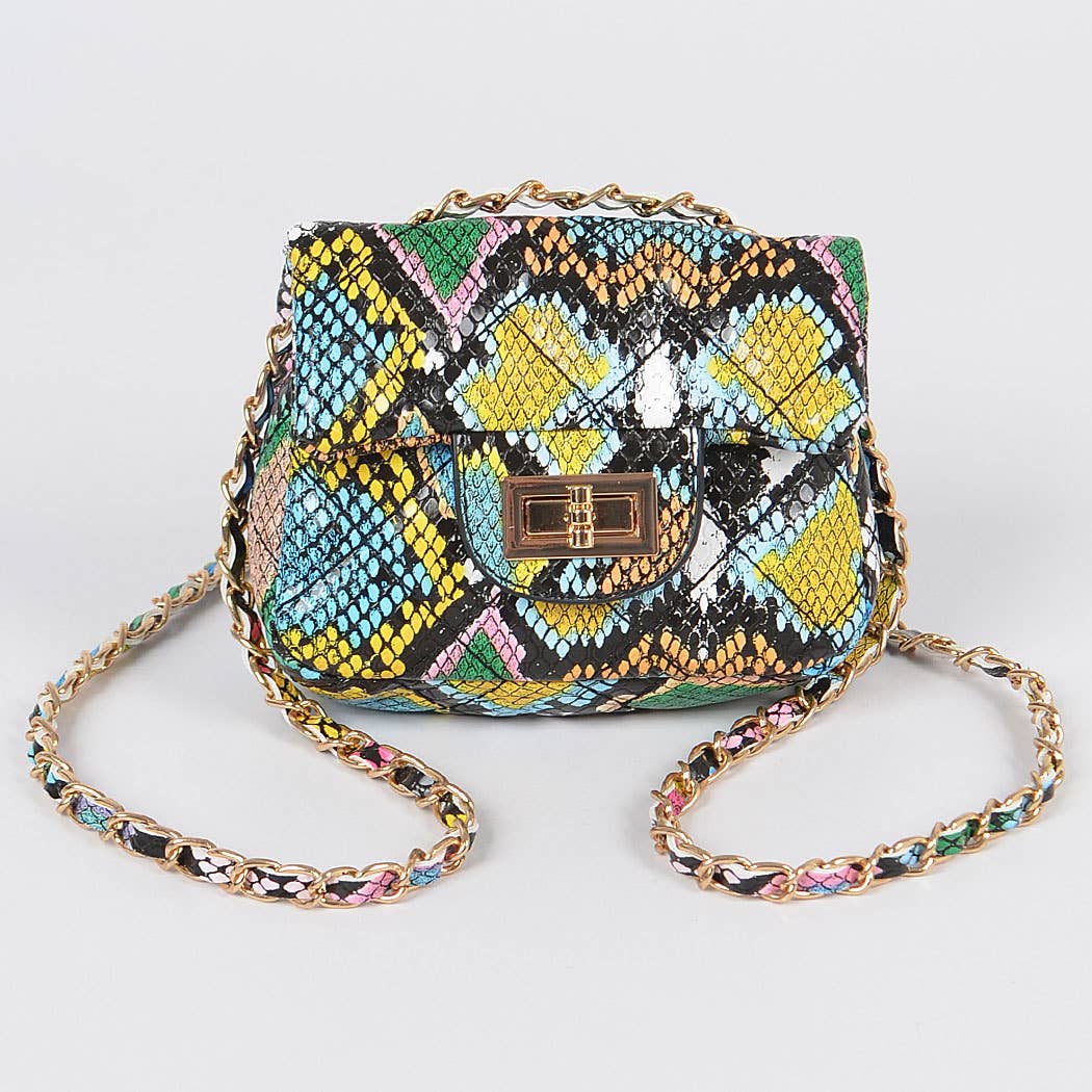 Multi Snake Quilted Mini Bag