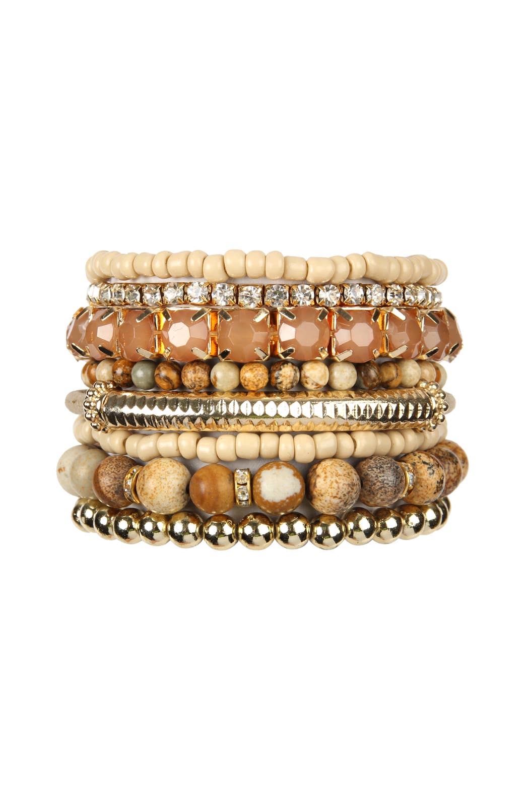 Regular Size Stack-able Beads Bracelet Set