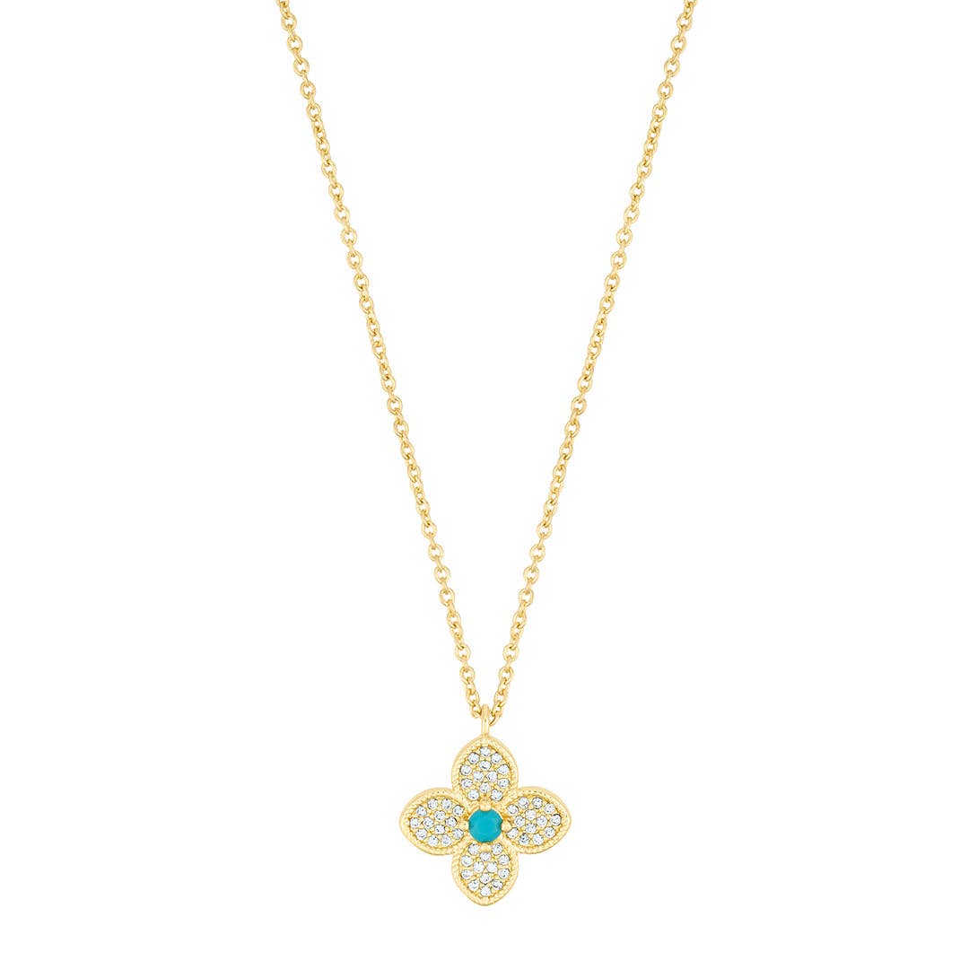 Turquoise Flower Necklace