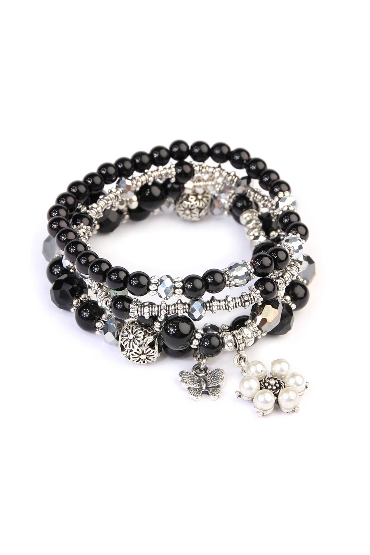 Butterfly, Pearl Classy Stackable Bracelet