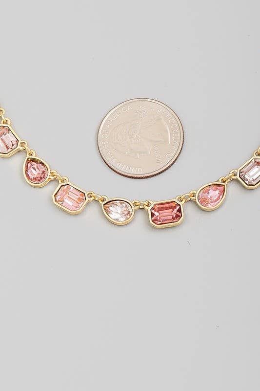 Assorted Rhinestone Necklace J2307