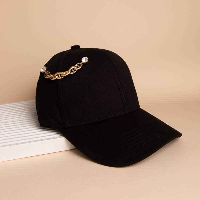 Crystal Embellished Chunky Soda Tab Link Cap Chain and Pin