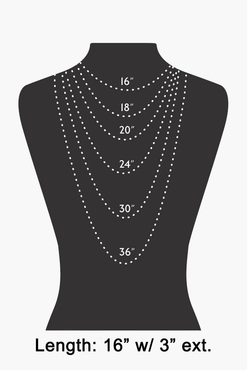 Faceted Teardrop Pendant Chain Necklace