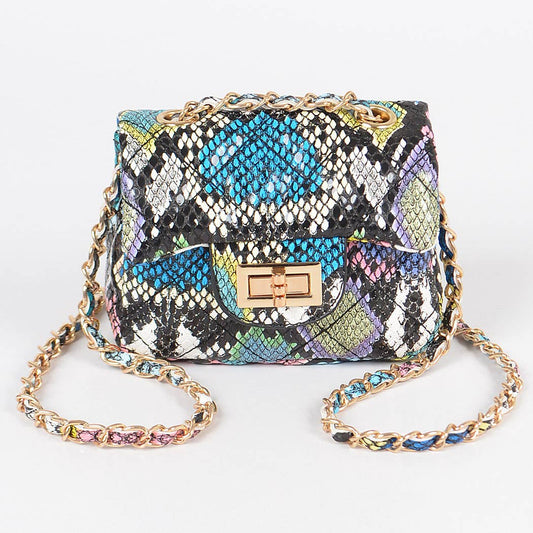 Multi Snake Quilted Mini Bag