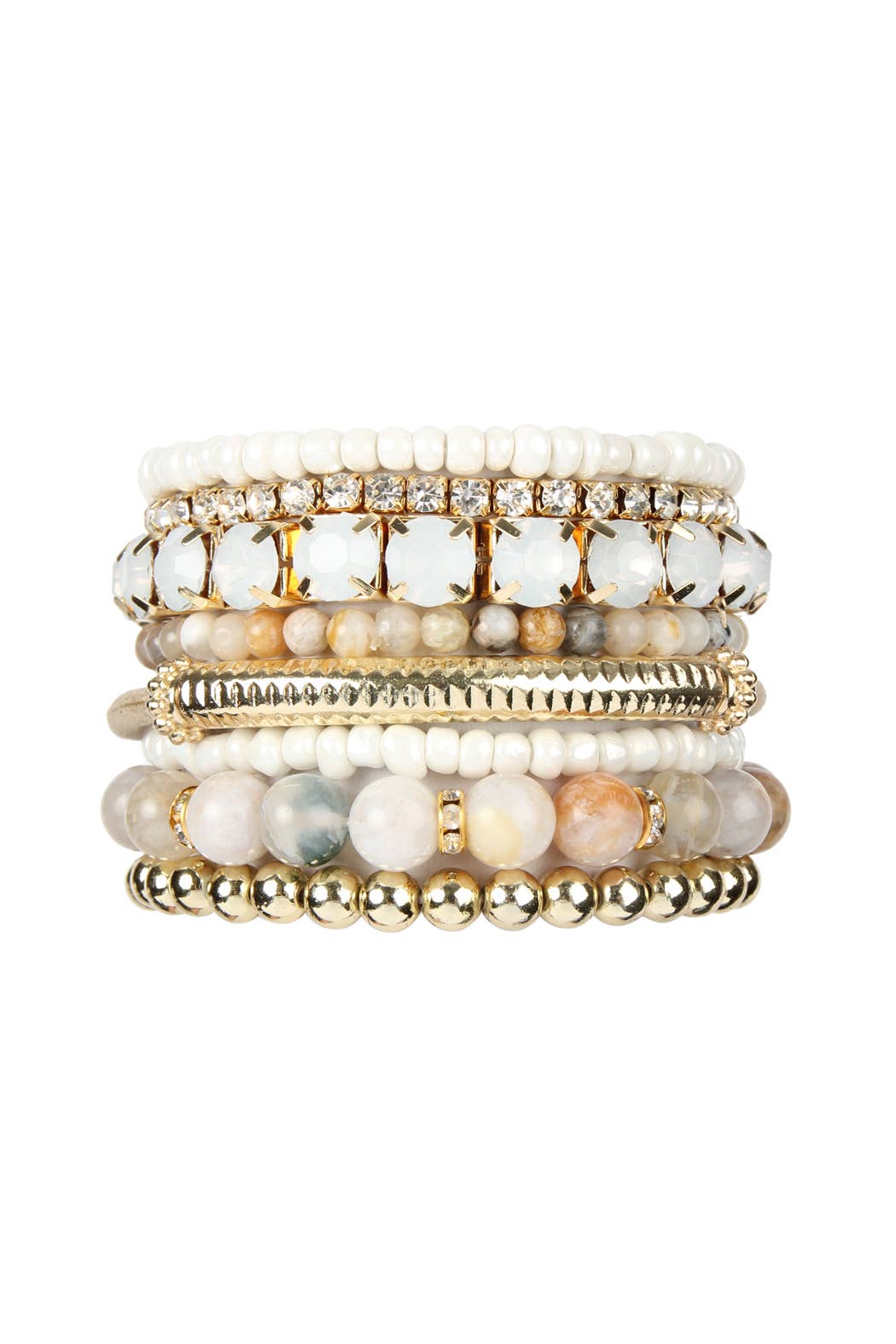 Regular Size Stack-able Beads Bracelet Set