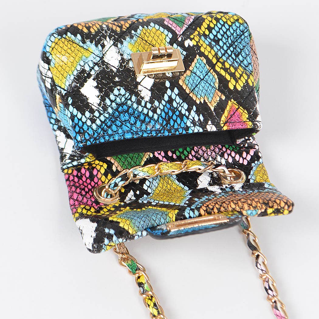Multi Snake Quilted Mini Bag