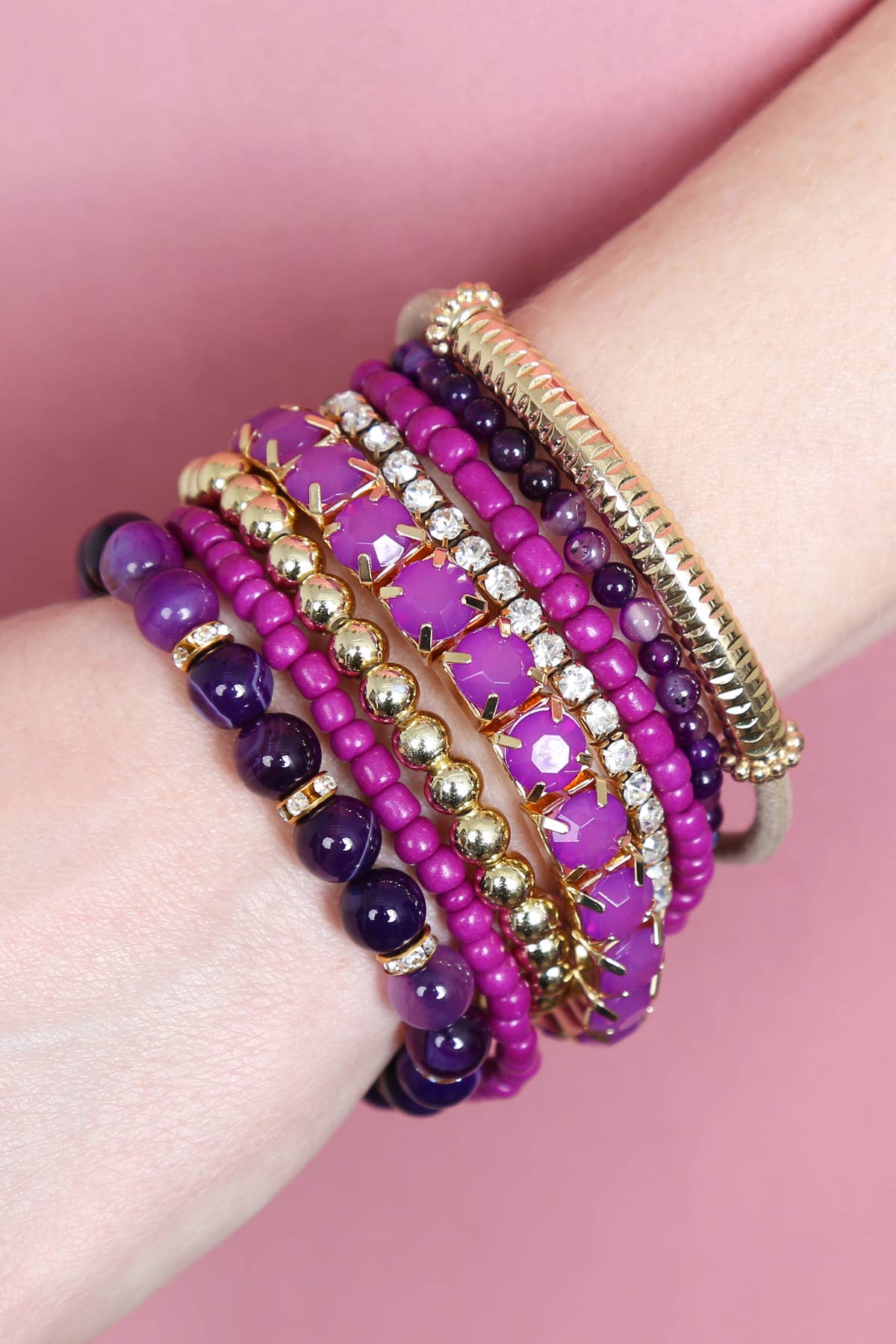 Regular Size Stack-able Beads Bracelet Set