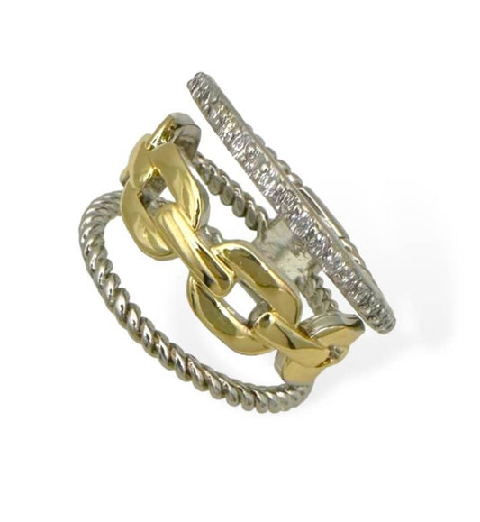 Chunky Link Statement Ring 