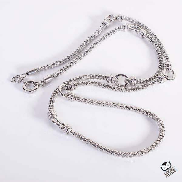 Layered Crystal Station Necklace