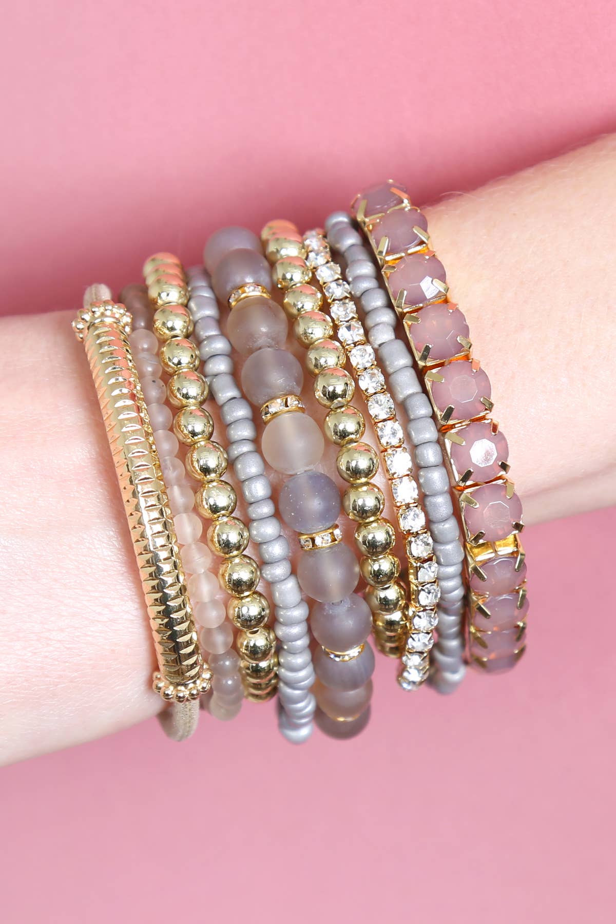 Regular Size Stack-able Beads Bracelet Set