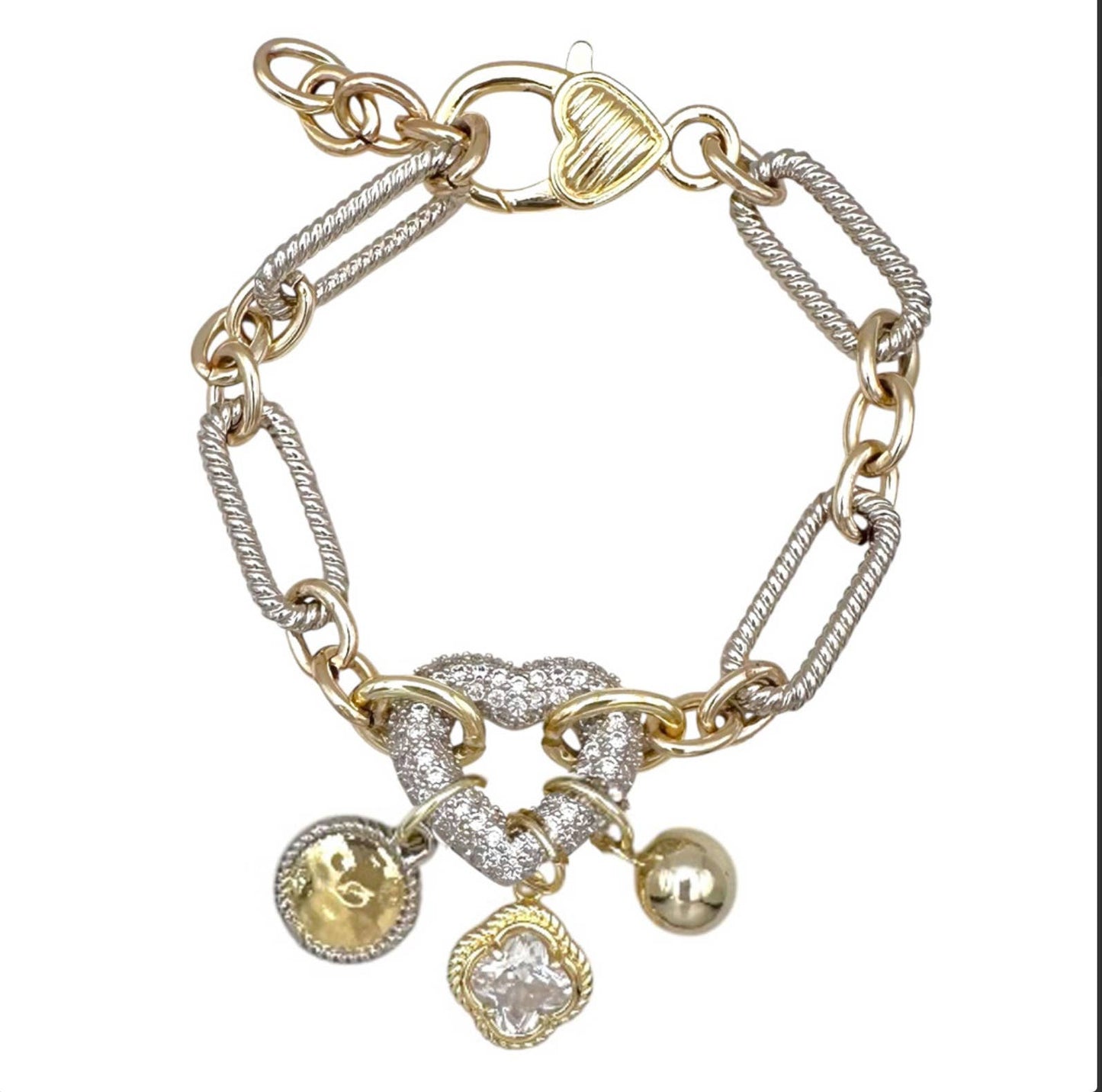 Blazing Heart Charm Bracelet 