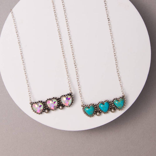 Western Heart Bar Pendant Necklace