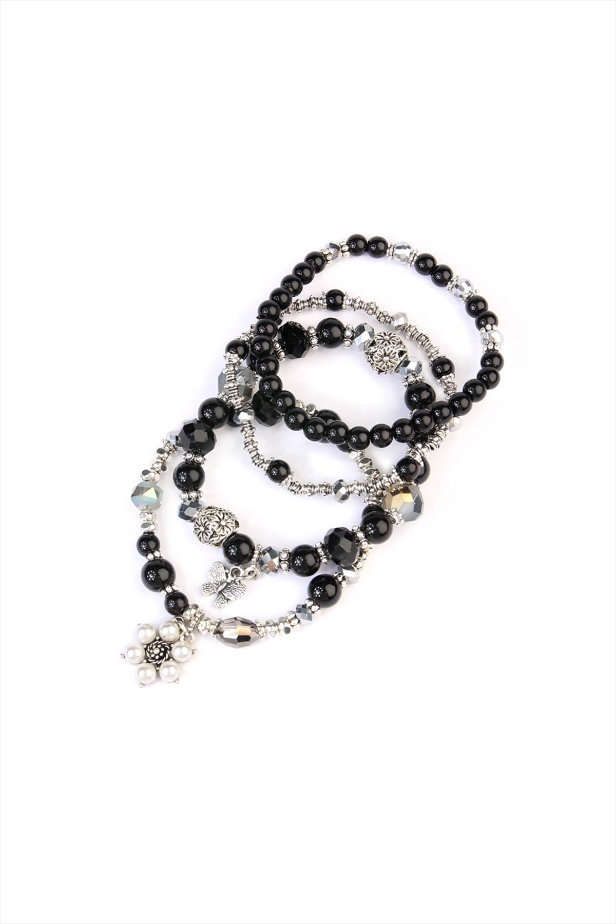 Butterfly, Pearl Classy Stackable Bracelet