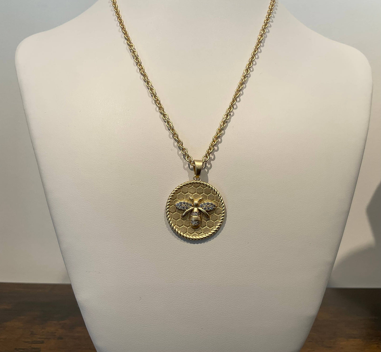 Honeycomb Bee Necklace