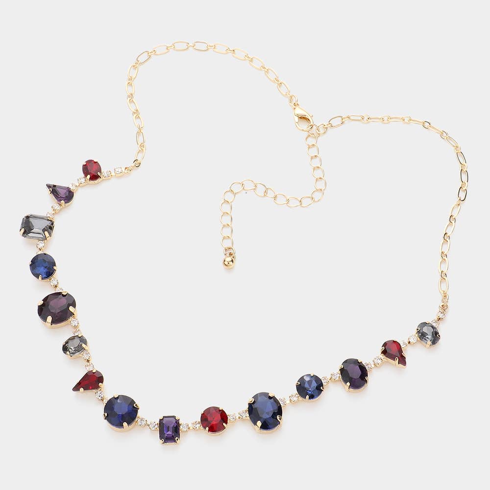 Geometric Stone Collar Necklace