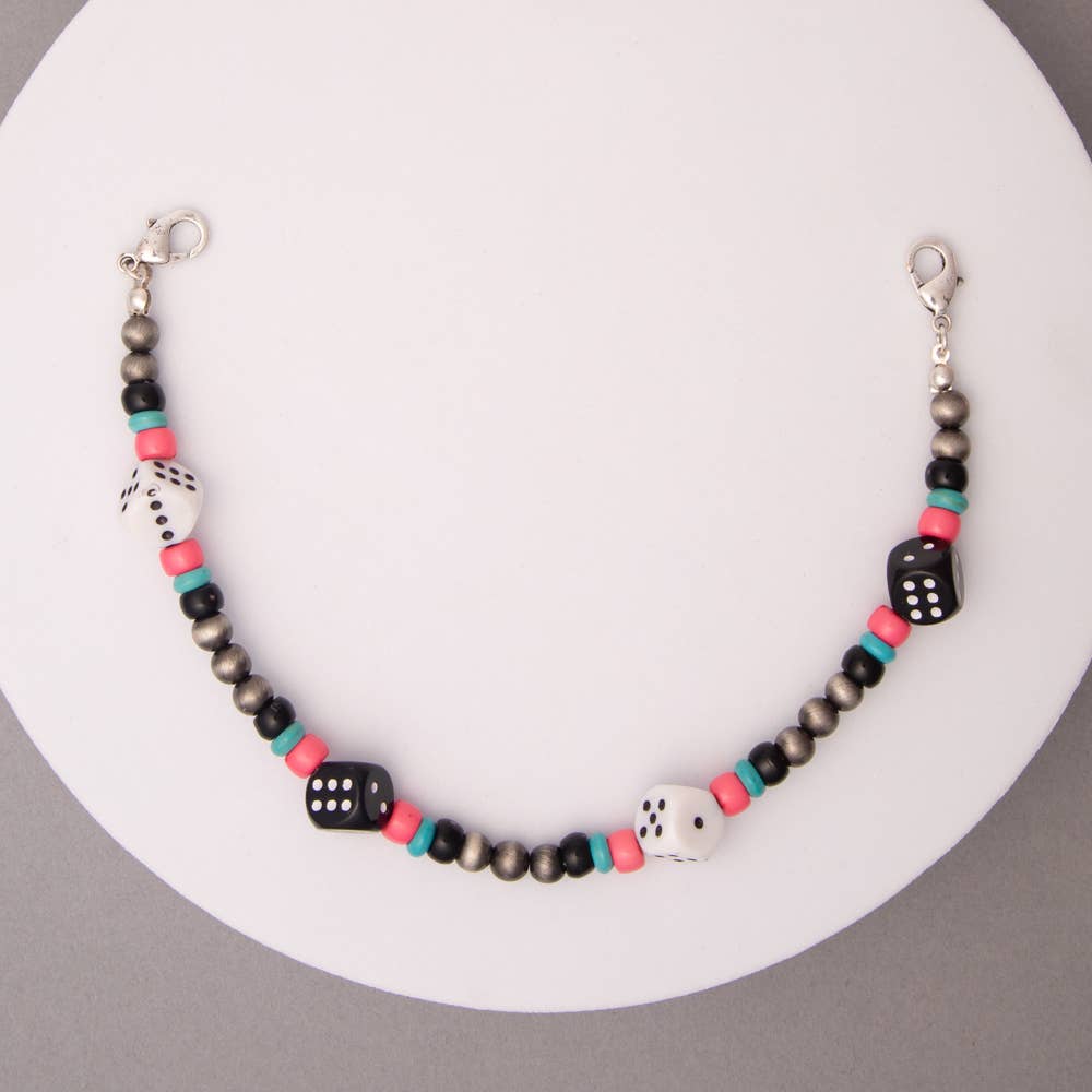 Dice Multi Color Theme Charm Trucker Hat Chain