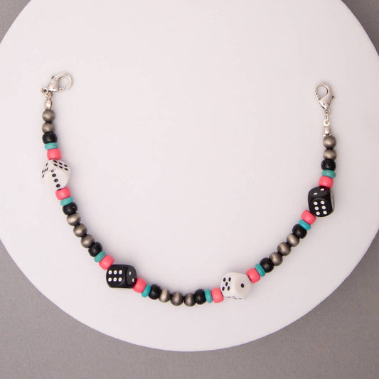 Dice Multi Color Theme Charm Trucker Hat Chain