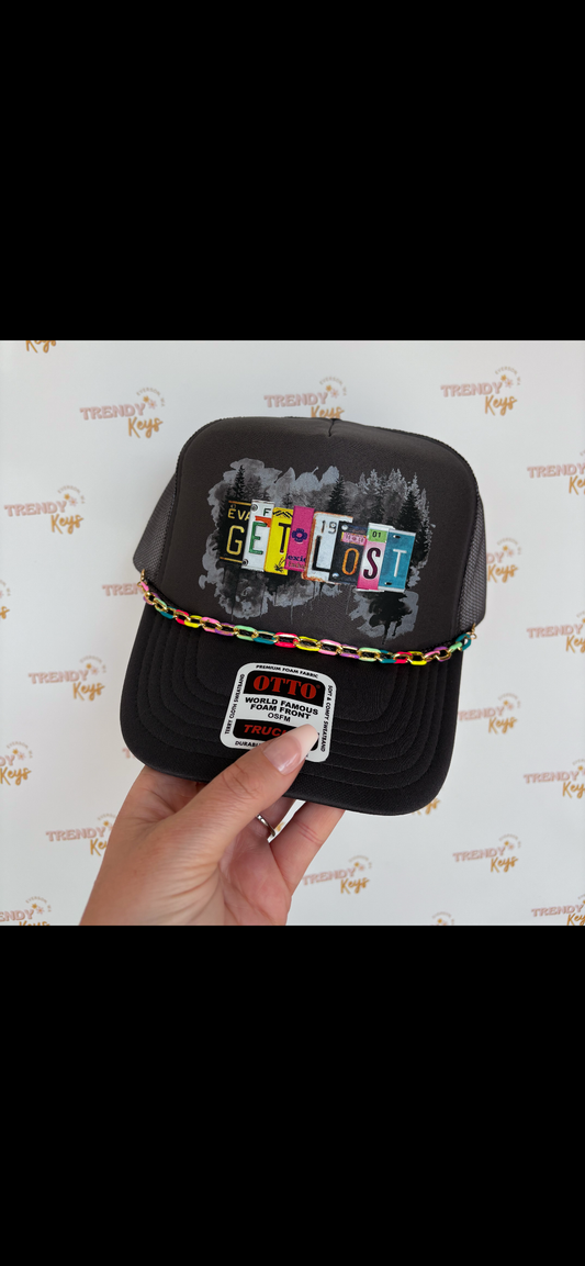 Get Lost Print Trucker Hat 