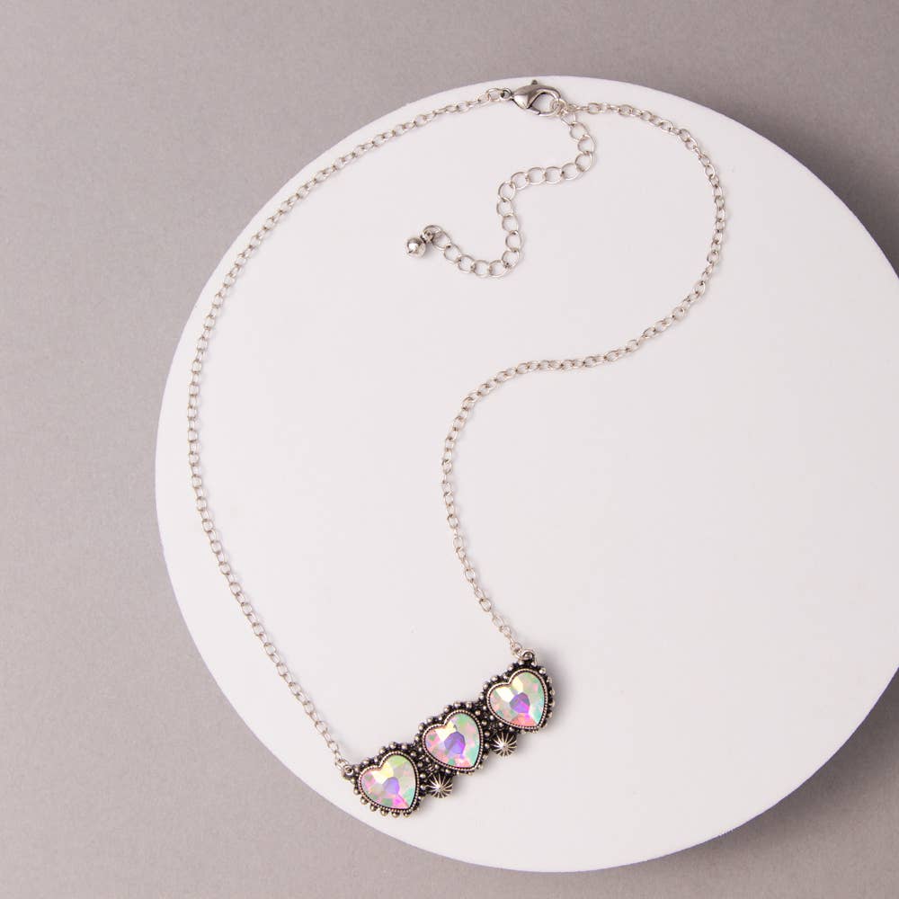 Western Heart Bar Pendant Necklace