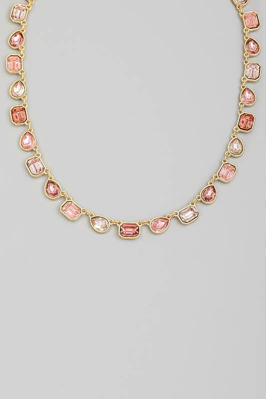 Assorted Rhinestone Necklace J2307