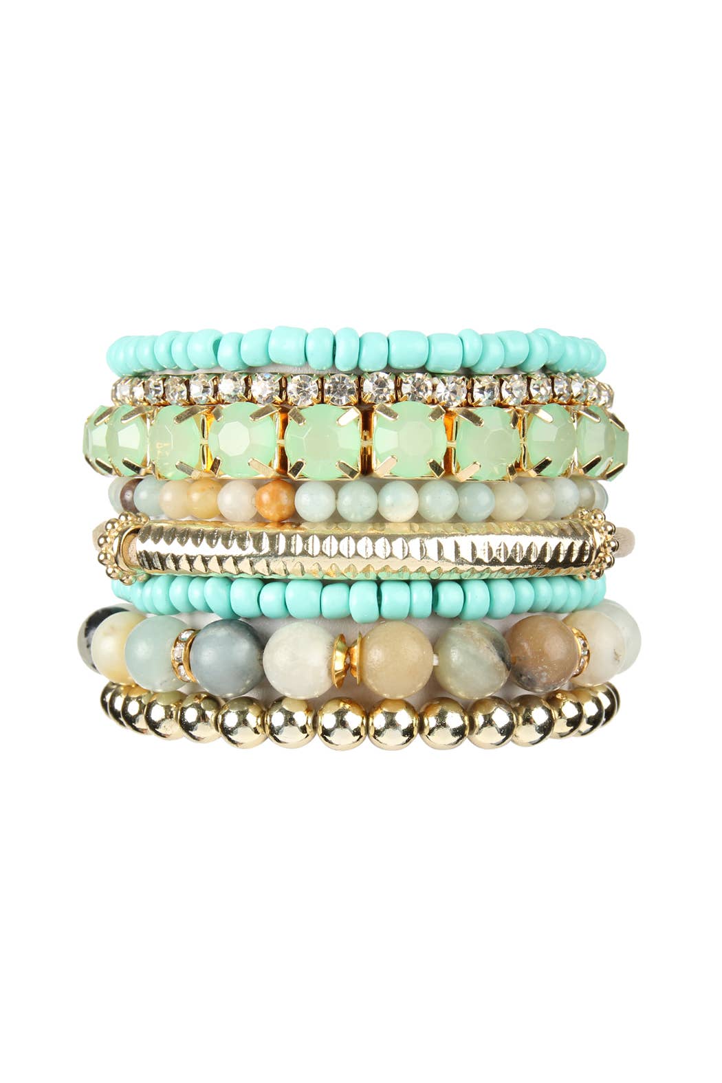 Regular Size Stack-able Beads Bracelet Set