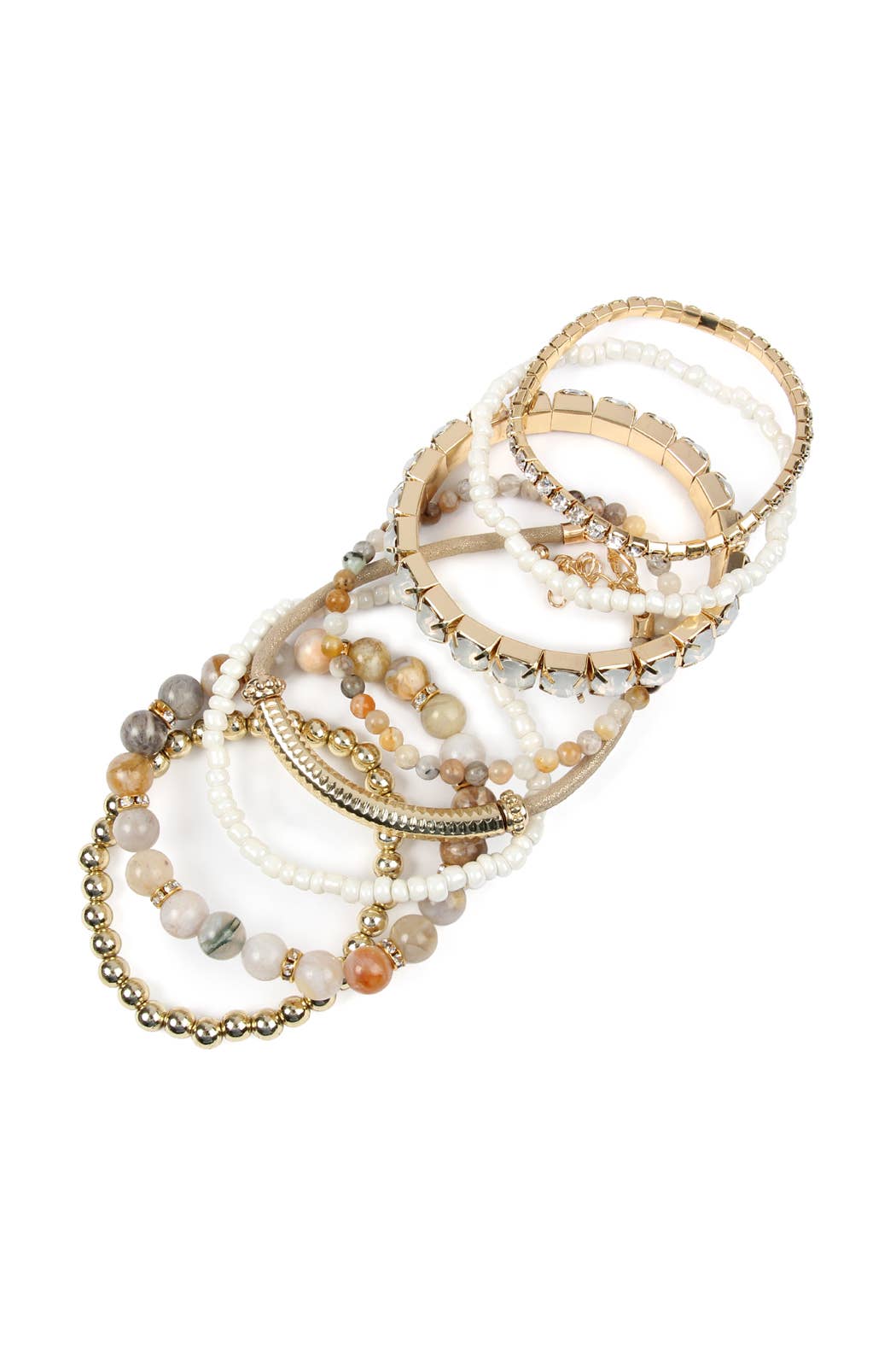 Regular Size Stack-able Beads Bracelet Set