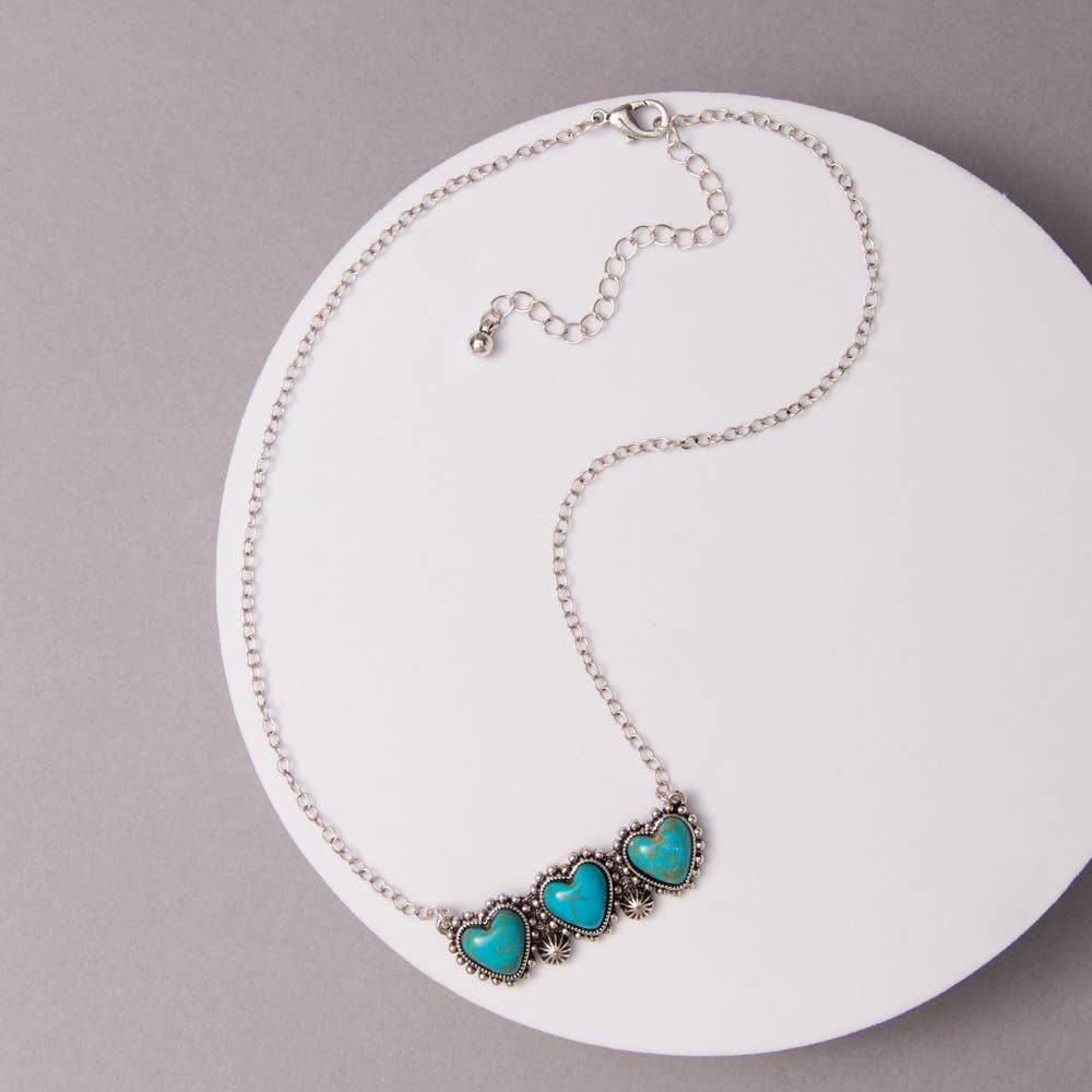 Western Heart Bar Pendant Necklace