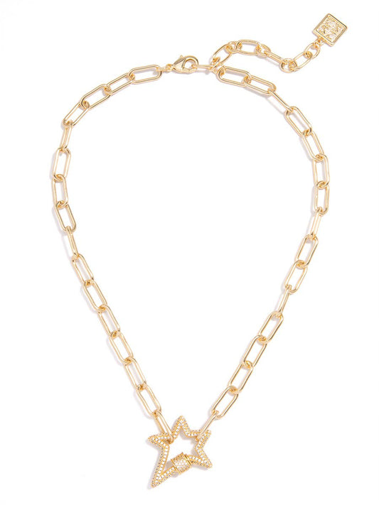 Gold Diamond Star Necklace