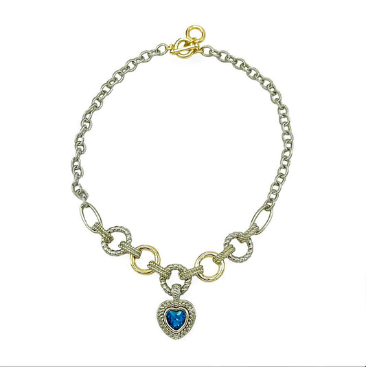 Heart Pendant Statement Necklaces-Prom