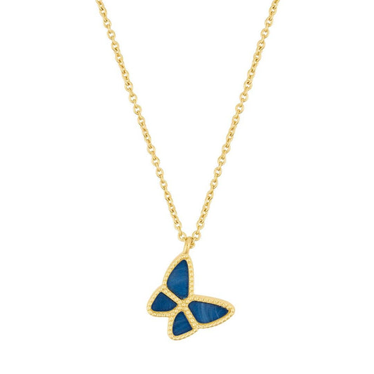 Blue Butterfly Necklace
