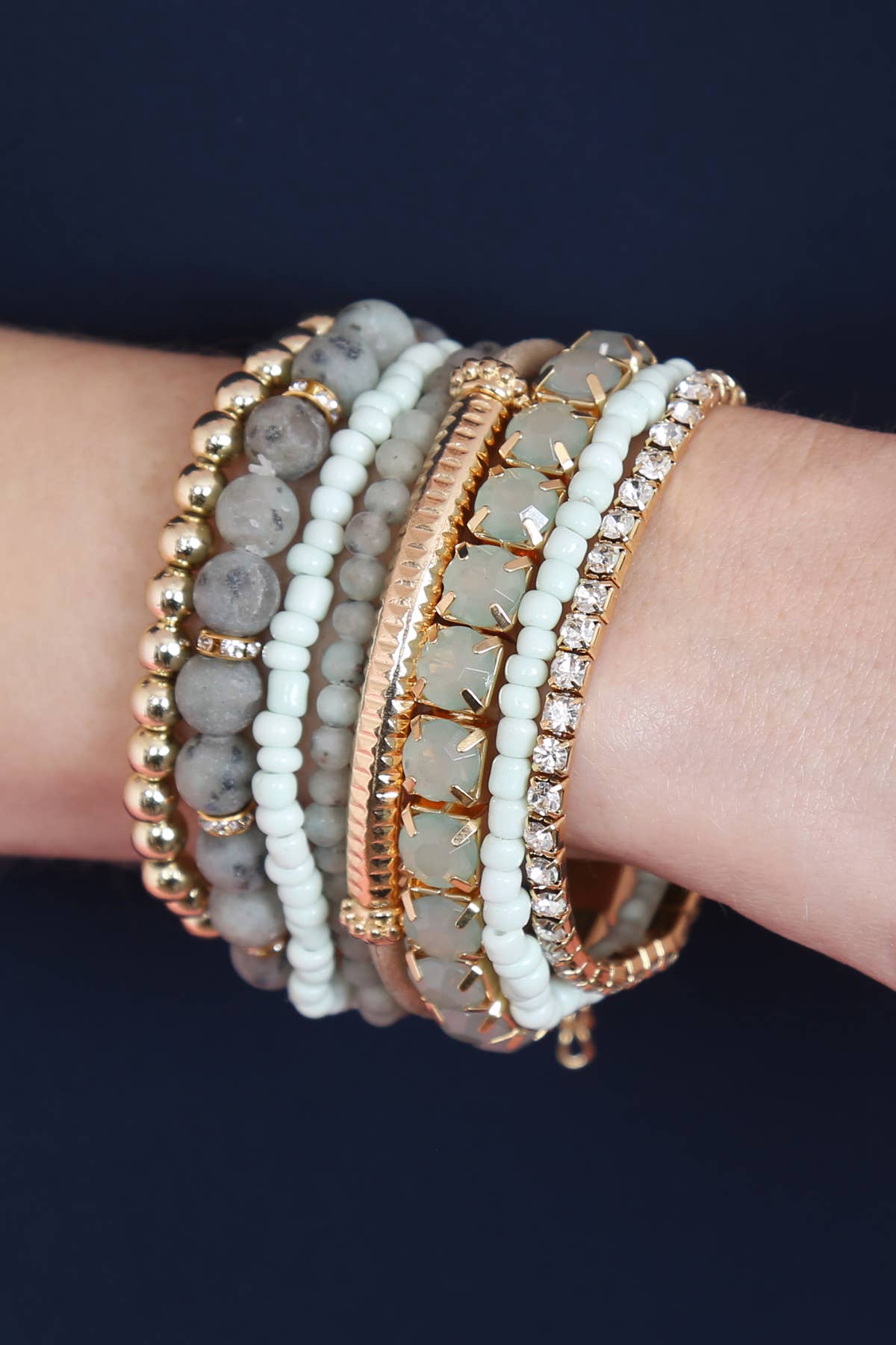Regular Size Stack-able Beads Bracelet Set