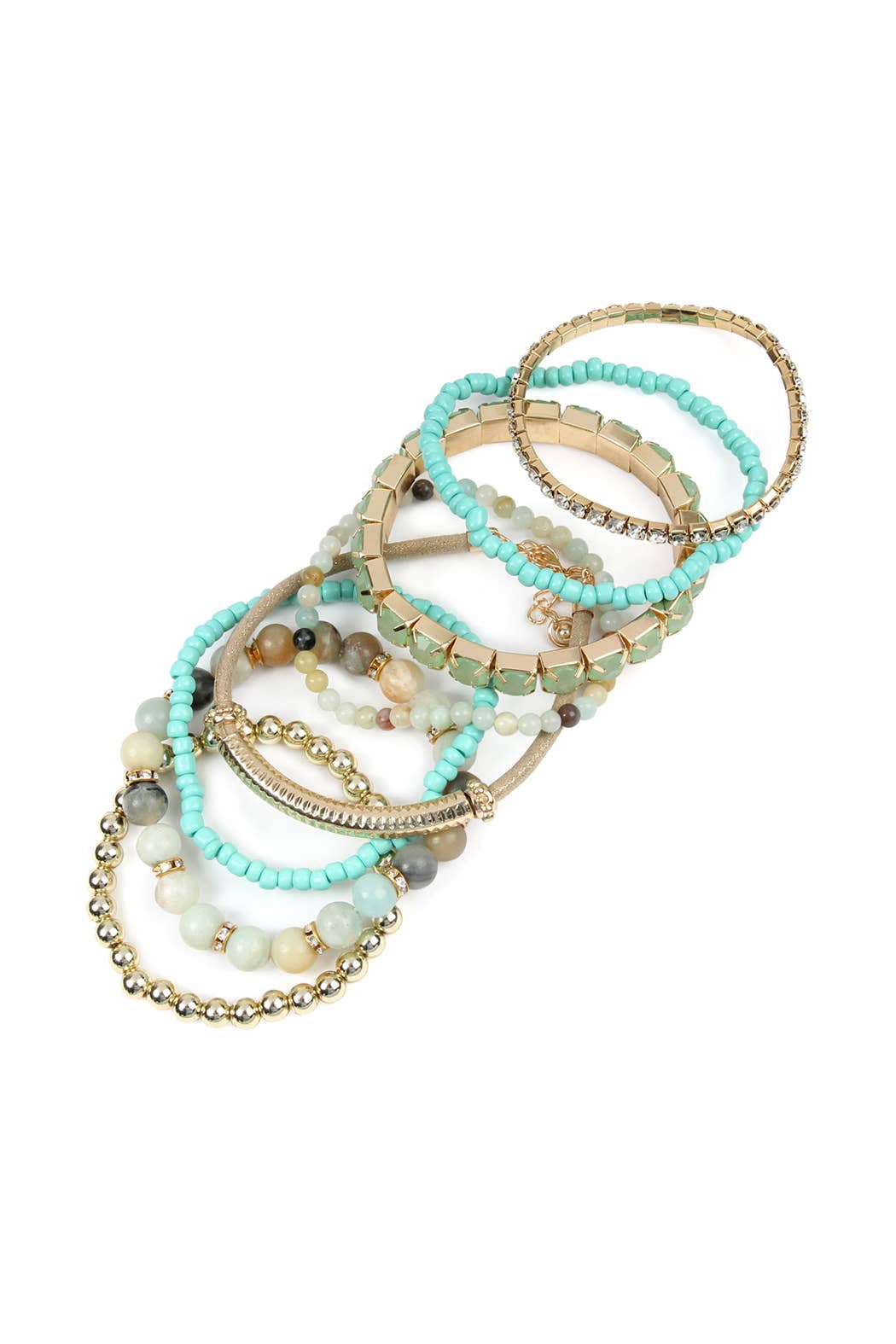 Regular Size Stack-able Beads Bracelet Set